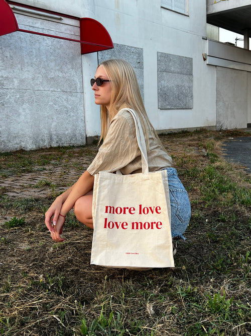 Limitált Little Love Box vászontáska - Love More More Love